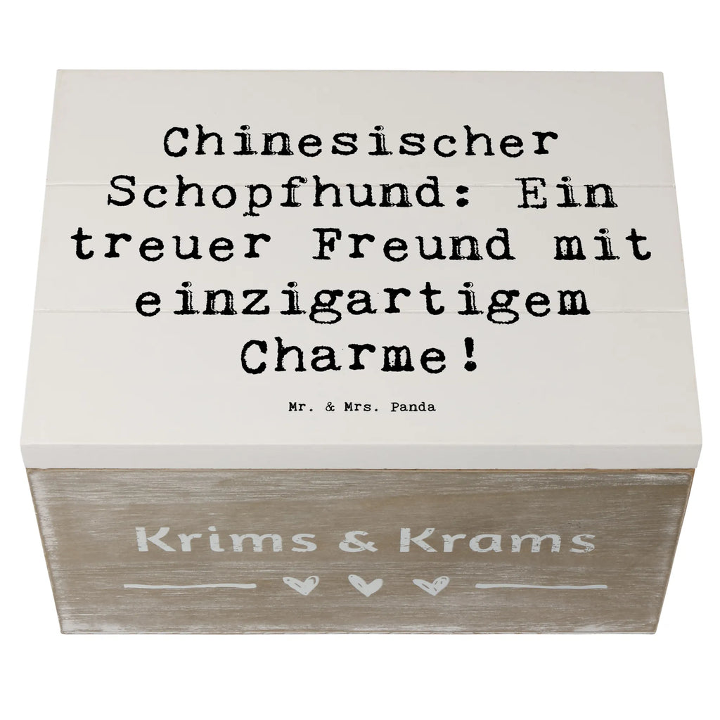 Holzkiste Spruch Chinesischer Schopfhund Charme Holzkiste, Kiste, Schatzkiste, Truhe, Schatulle, XXL, Erinnerungsbox, Erinnerungskiste, Dekokiste, Aufbewahrungsbox, Geschenkbox, Geschenkdose, Hund, Hunderasse, Rassehund, Hundebesitzer, Geschenk, Tierfreund, Schenken, Welpe