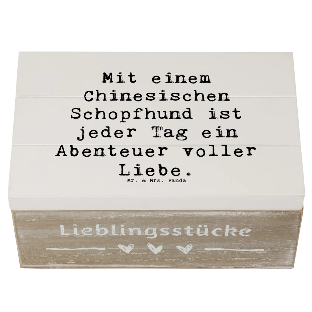 Holzkiste Spruch Chinesischer Schopfhund Abenteuer Holzkiste, Kiste, Schatzkiste, Truhe, Schatulle, XXL, Erinnerungsbox, Erinnerungskiste, Dekokiste, Aufbewahrungsbox, Geschenkbox, Geschenkdose, Hund, Hunderasse, Rassehund, Hundebesitzer, Geschenk, Tierfreund, Schenken, Welpe