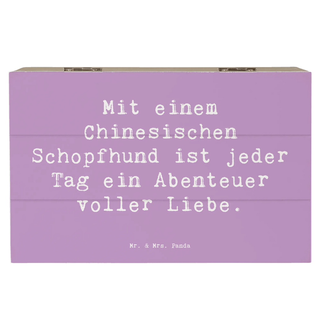 Holzkiste Spruch Chinesischer Schopfhund Abenteuer Holzkiste, Kiste, Schatzkiste, Truhe, Schatulle, XXL, Erinnerungsbox, Erinnerungskiste, Dekokiste, Aufbewahrungsbox, Geschenkbox, Geschenkdose, Hund, Hunderasse, Rassehund, Hundebesitzer, Geschenk, Tierfreund, Schenken, Welpe