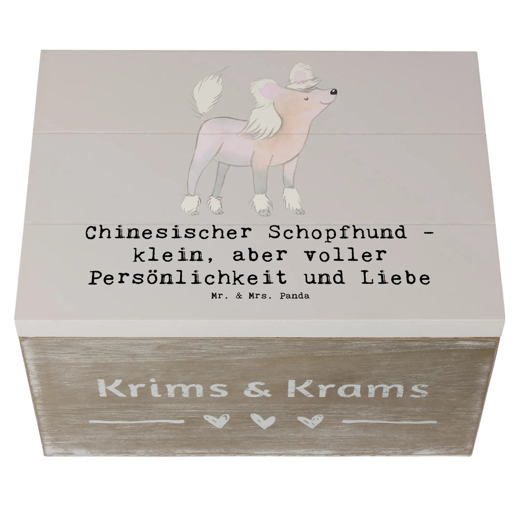 Holzkiste Chinesischer Schopfhund Liebe Holzkiste, Kiste, Schatzkiste, Truhe, Schatulle, XXL, Erinnerungsbox, Erinnerungskiste, Dekokiste, Aufbewahrungsbox, Geschenkbox, Geschenkdose, Hund, Hunderasse, Rassehund, Hundebesitzer, Geschenk, Tierfreund, Schenken, Welpe