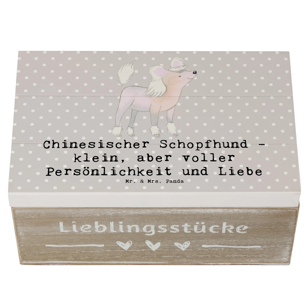 Holzkiste Chinesischer Schopfhund Liebe Holzkiste, Kiste, Schatzkiste, Truhe, Schatulle, XXL, Erinnerungsbox, Erinnerungskiste, Dekokiste, Aufbewahrungsbox, Geschenkbox, Geschenkdose, Hund, Hunderasse, Rassehund, Hundebesitzer, Geschenk, Tierfreund, Schenken, Welpe