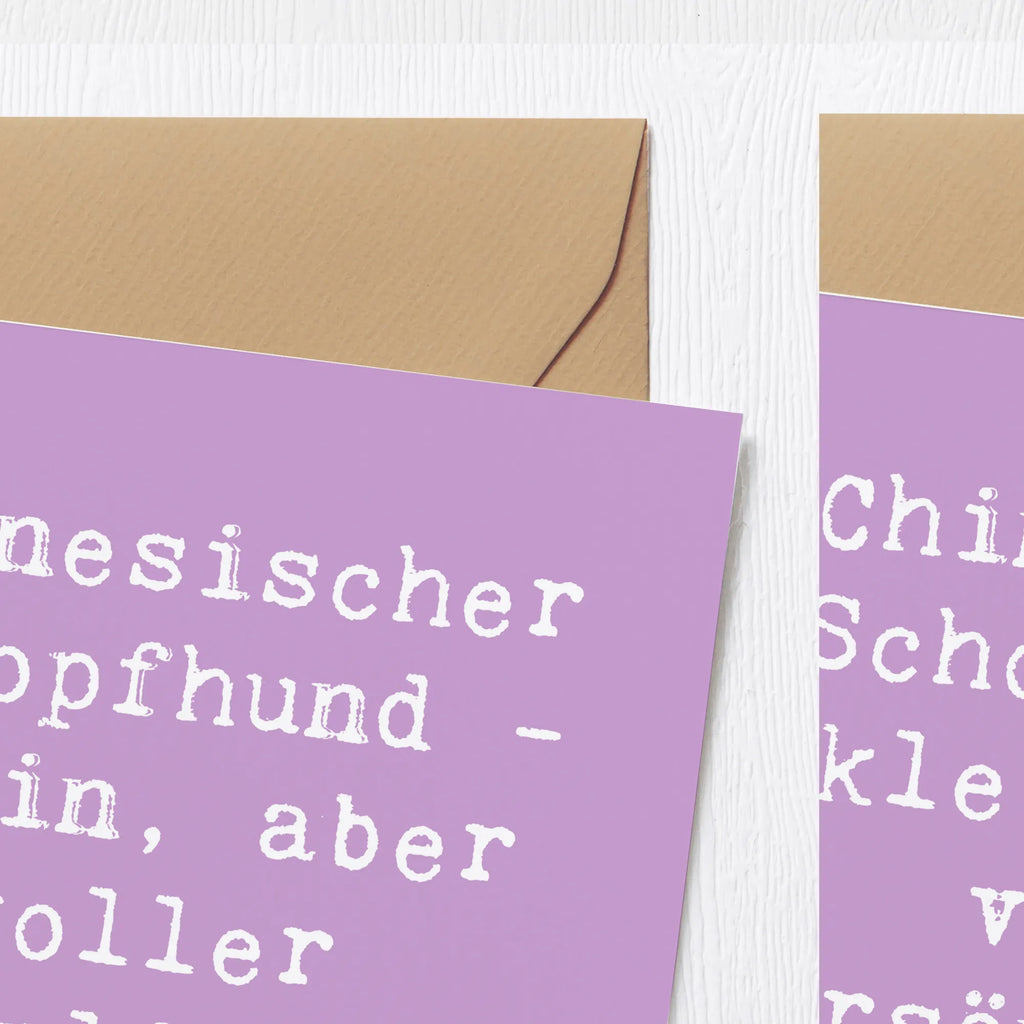 Deluxe Karte Spruch Chinesischer Schopfhund Liebe Karte, Grußkarte, Klappkarte, Einladungskarte, Glückwunschkarte, Hochzeitskarte, Geburtstagskarte, Hochwertige Grußkarte, Hochwertige Klappkarte, Hund, Hunderasse, Rassehund, Hundebesitzer, Geschenk, Tierfreund, Schenken, Welpe