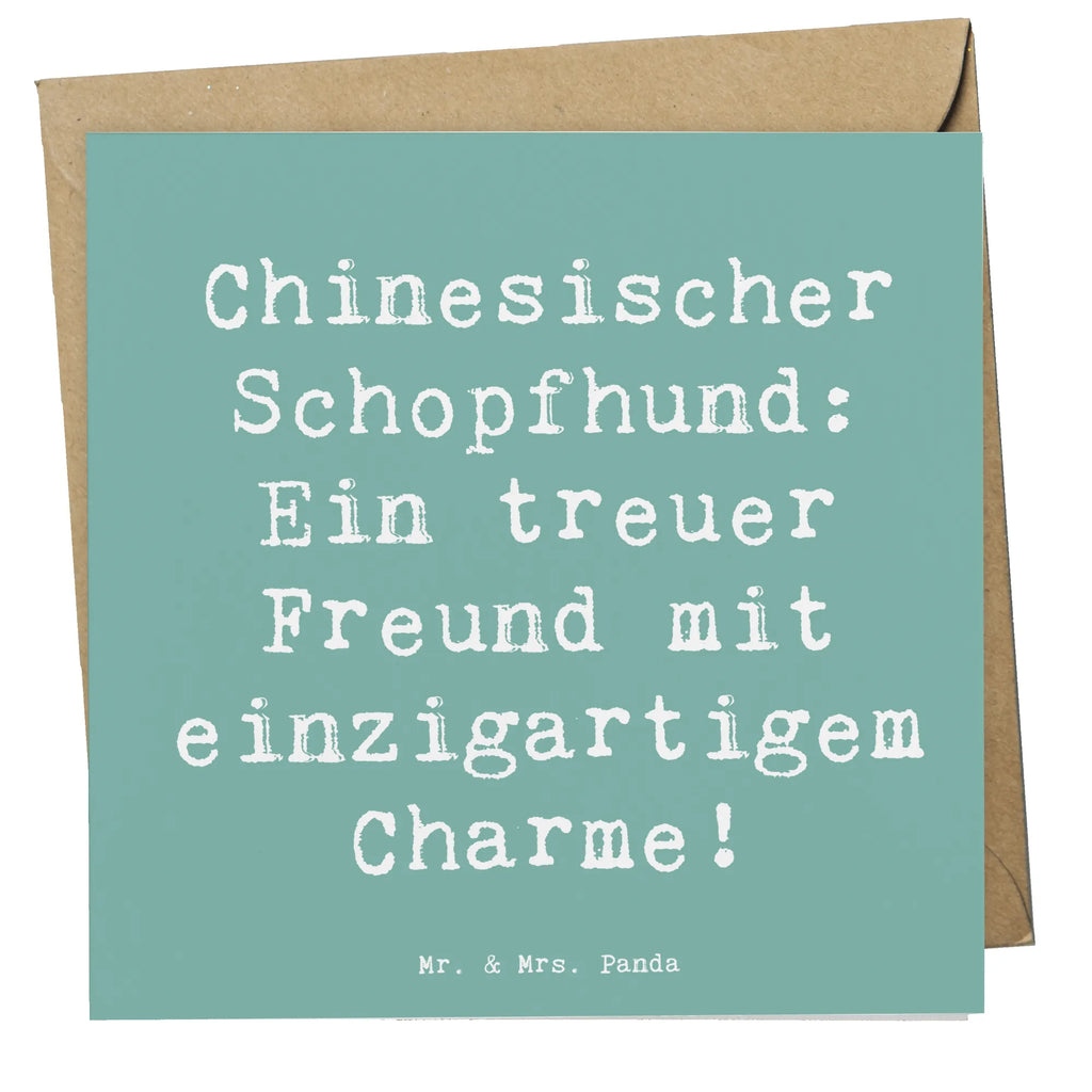 Deluxe Karte Spruch Chinesischer Schopfhund Charme Karte, Grußkarte, Klappkarte, Einladungskarte, Glückwunschkarte, Hochzeitskarte, Geburtstagskarte, Hochwertige Grußkarte, Hochwertige Klappkarte, Hund, Hunderasse, Rassehund, Hundebesitzer, Geschenk, Tierfreund, Schenken, Welpe