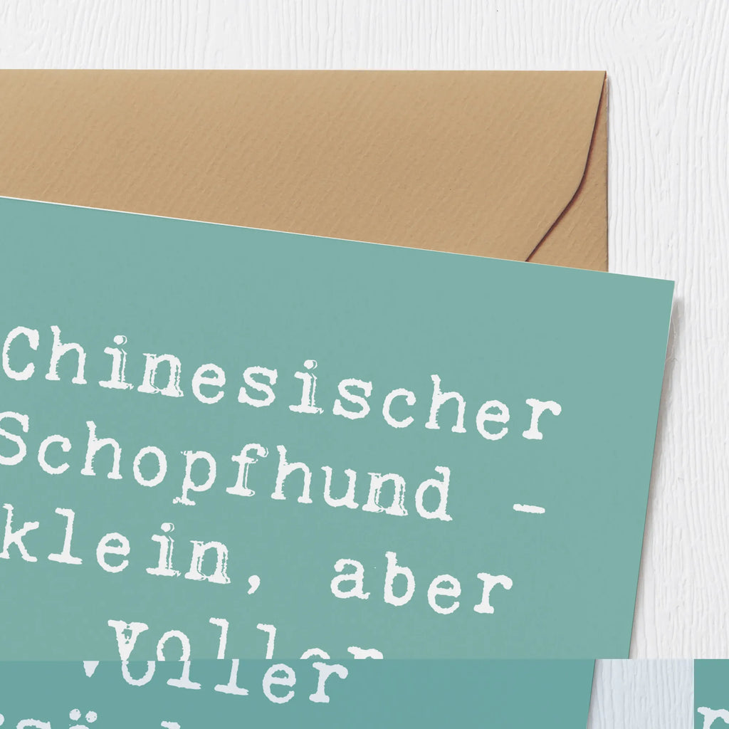 Deluxe Karte Spruch Chinesischer Schopfhund Liebe Karte, Grußkarte, Klappkarte, Einladungskarte, Glückwunschkarte, Hochzeitskarte, Geburtstagskarte, Hochwertige Grußkarte, Hochwertige Klappkarte, Hund, Hunderasse, Rassehund, Hundebesitzer, Geschenk, Tierfreund, Schenken, Welpe