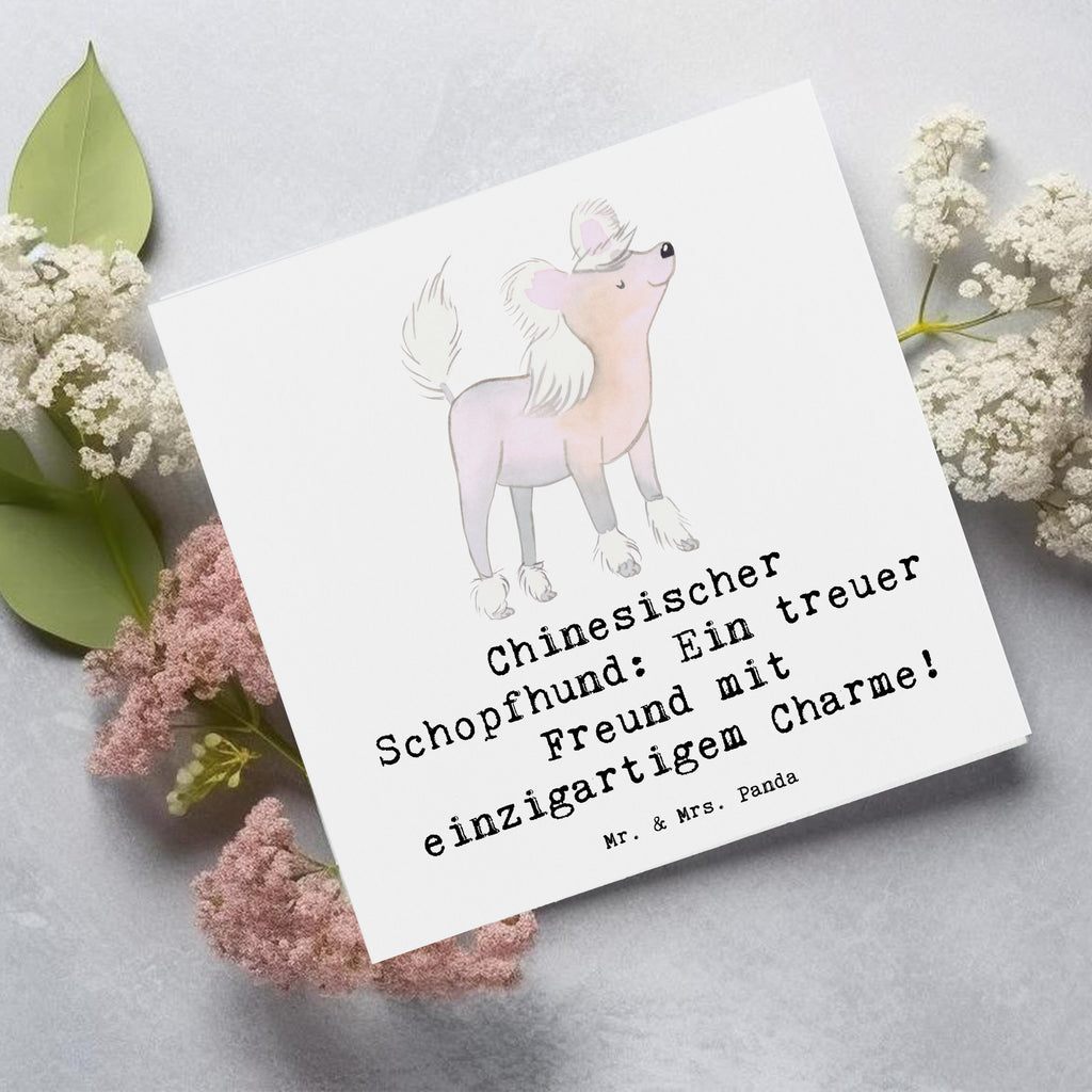 Deluxe Karte Chinesischer Schopfhund Charme Karte, Grußkarte, Klappkarte, Einladungskarte, Glückwunschkarte, Hochzeitskarte, Geburtstagskarte, Hochwertige Grußkarte, Hochwertige Klappkarte, Hund, Hunderasse, Rassehund, Hundebesitzer, Geschenk, Tierfreund, Schenken, Welpe