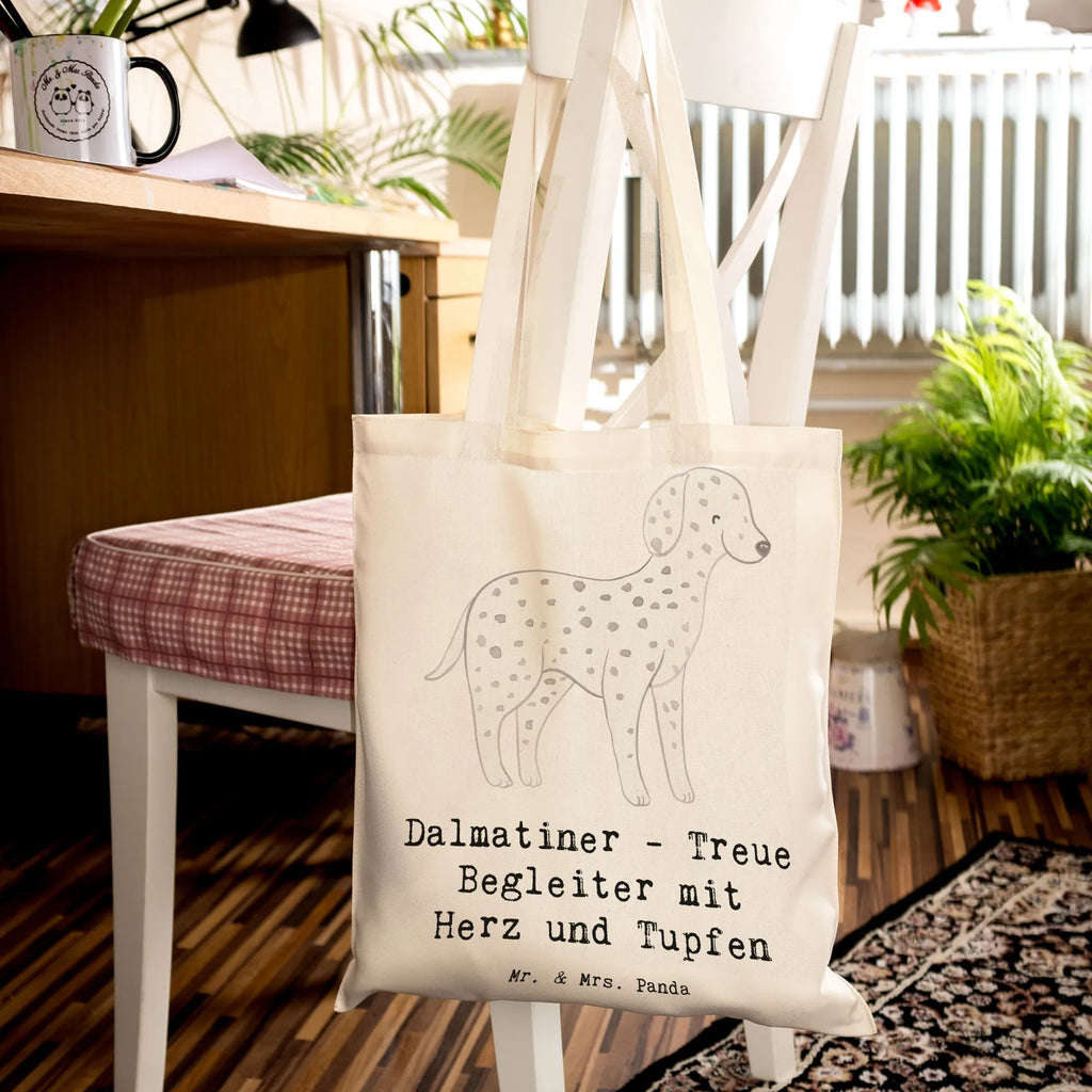 Tragetasche Dalmatiner Herz Beuteltasche, Beutel, Einkaufstasche, Jutebeutel, Stoffbeutel, Tasche, Shopper, Umhängetasche, Strandtasche, Schultertasche, Stofftasche, Tragetasche, Badetasche, Jutetasche, Einkaufstüte, Laptoptasche, Hund, Hunderasse, Rassehund, Hundebesitzer, Geschenk, Tierfreund, Schenken, Welpe