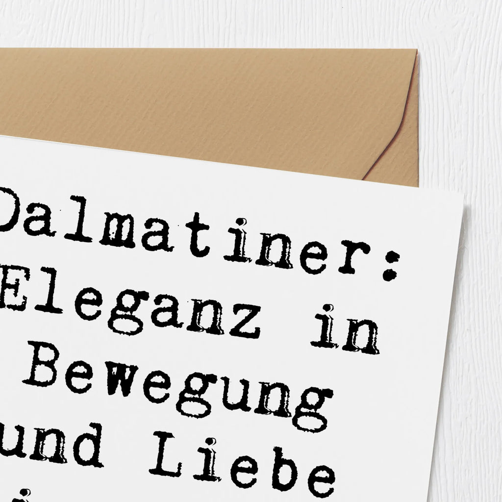 Deluxe Karte Spruch Dalmatiner Charme Karte, Grußkarte, Klappkarte, Einladungskarte, Glückwunschkarte, Hochzeitskarte, Geburtstagskarte, Hochwertige Grußkarte, Hochwertige Klappkarte, Hund, Hunderasse, Rassehund, Hundebesitzer, Geschenk, Tierfreund, Schenken, Welpe