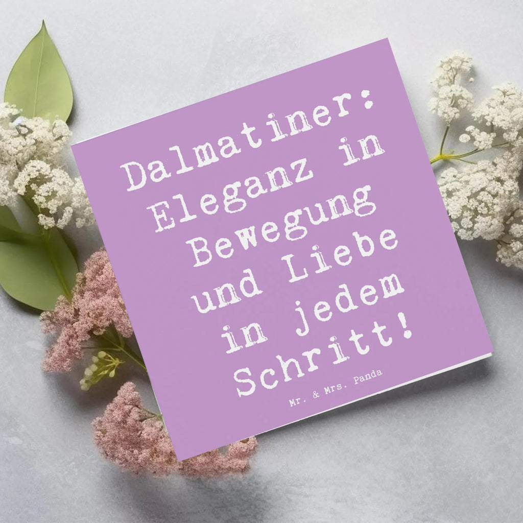 Deluxe Karte Spruch Dalmatiner Charme Karte, Grußkarte, Klappkarte, Einladungskarte, Glückwunschkarte, Hochzeitskarte, Geburtstagskarte, Hochwertige Grußkarte, Hochwertige Klappkarte, Hund, Hunderasse, Rassehund, Hundebesitzer, Geschenk, Tierfreund, Schenken, Welpe