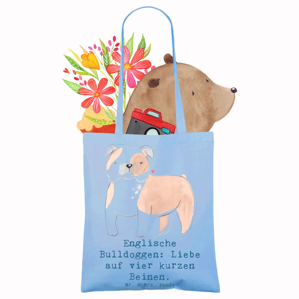 Tragetasche Englische Bulldogge Liebe Beuteltasche, Beutel, Einkaufstasche, Jutebeutel, Stoffbeutel, Tasche, Shopper, Umhängetasche, Strandtasche, Schultertasche, Stofftasche, Tragetasche, Badetasche, Jutetasche, Einkaufstüte, Laptoptasche, Hund, Hunderasse, Rassehund, Hundebesitzer, Geschenk, Tierfreund, Schenken, Welpe