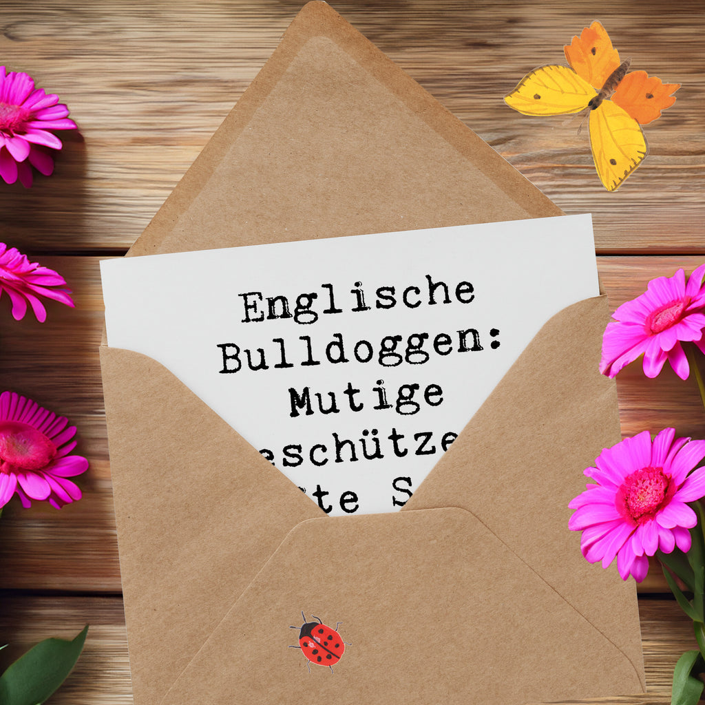 Deluxe Karte Spruch Englische Bulldogge Karte, Grußkarte, Klappkarte, Einladungskarte, Glückwunschkarte, Hochzeitskarte, Geburtstagskarte, Hochwertige Grußkarte, Hochwertige Klappkarte, Hund, Hunderasse, Rassehund, Hundebesitzer, Geschenk, Tierfreund, Schenken, Welpe