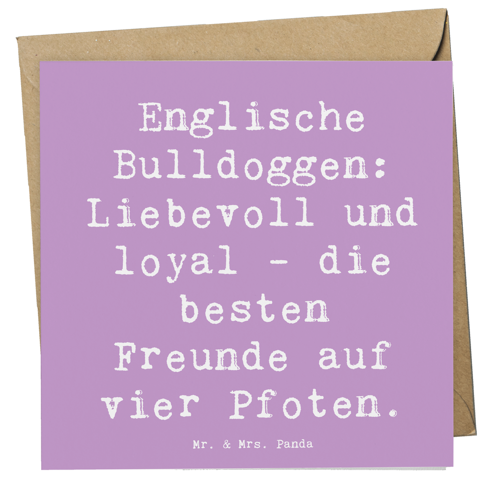 Deluxe Karte Spruch Englische Bulldogge Freunde Karte, Grußkarte, Klappkarte, Einladungskarte, Glückwunschkarte, Hochzeitskarte, Geburtstagskarte, Hochwertige Grußkarte, Hochwertige Klappkarte, Hund, Hunderasse, Rassehund, Hundebesitzer, Geschenk, Tierfreund, Schenken, Welpe