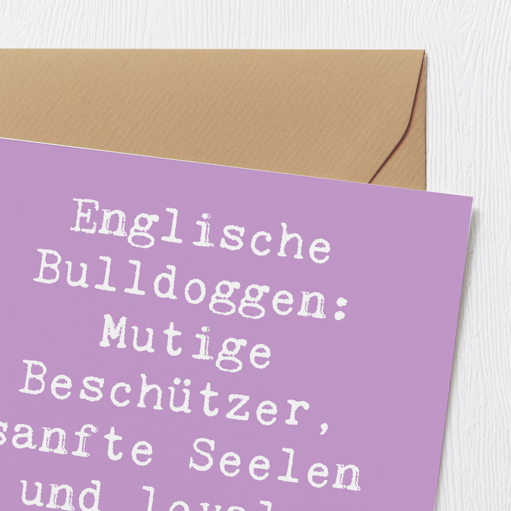 Deluxe Karte Spruch Englische Bulldogge Karte, Grußkarte, Klappkarte, Einladungskarte, Glückwunschkarte, Hochzeitskarte, Geburtstagskarte, Hochwertige Grußkarte, Hochwertige Klappkarte, Hund, Hunderasse, Rassehund, Hundebesitzer, Geschenk, Tierfreund, Schenken, Welpe