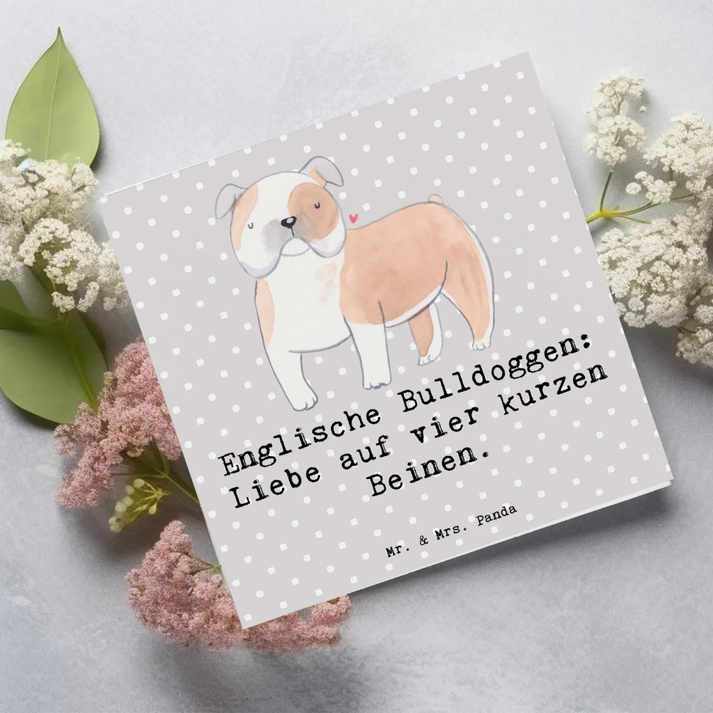 Deluxe Karte Englische Bulldogge Liebe Karte, Grußkarte, Klappkarte, Einladungskarte, Glückwunschkarte, Hochzeitskarte, Geburtstagskarte, Hochwertige Grußkarte, Hochwertige Klappkarte, Hund, Hunderasse, Rassehund, Hundebesitzer, Geschenk, Tierfreund, Schenken, Welpe