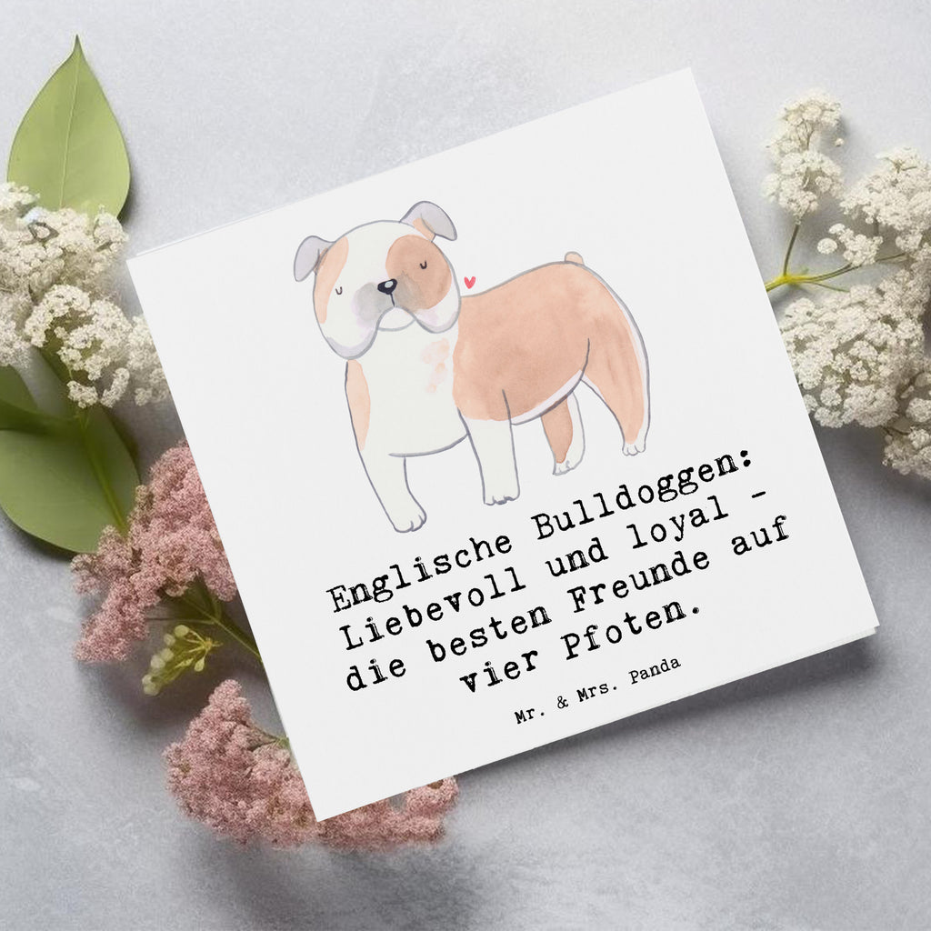 Deluxe Karte Englische Bulldogge Freunde Karte, Grußkarte, Klappkarte, Einladungskarte, Glückwunschkarte, Hochzeitskarte, Geburtstagskarte, Hochwertige Grußkarte, Hochwertige Klappkarte, Hund, Hunderasse, Rassehund, Hundebesitzer, Geschenk, Tierfreund, Schenken, Welpe