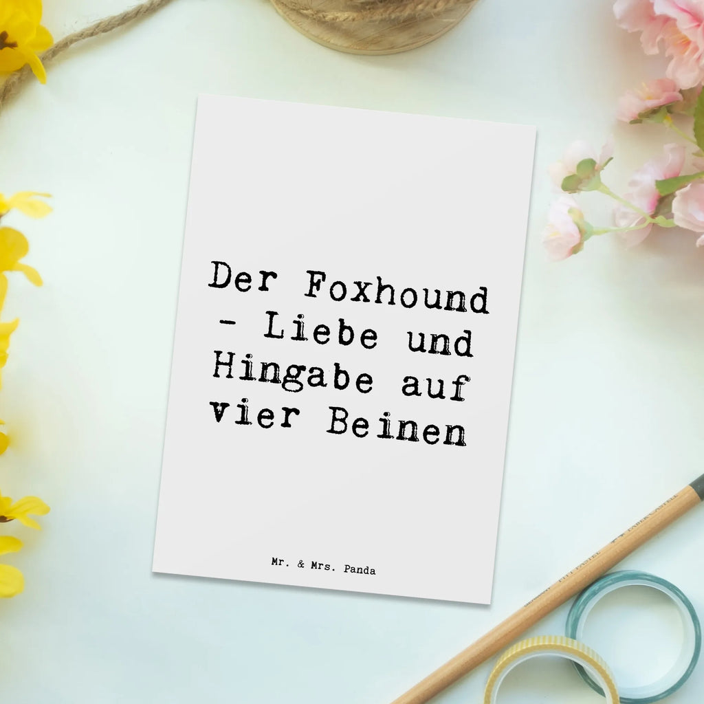 Postkarte Spruch Liebevoller Foxhound Postkarte, Karte, Geschenkkarte, Grußkarte, Einladung, Ansichtskarte, Geburtstagskarte, Einladungskarte, Dankeskarte, Ansichtskarten, Einladung Geburtstag, Einladungskarten Geburtstag, Hund, Hunderasse, Rassehund, Hundebesitzer, Geschenk, Tierfreund, Schenken, Welpe