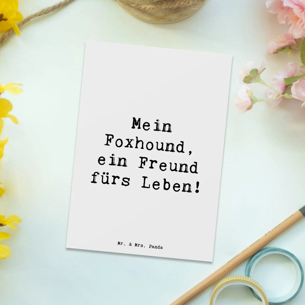 Postkarte Spruch Foxhound Freund Postkarte, Karte, Geschenkkarte, Grußkarte, Einladung, Ansichtskarte, Geburtstagskarte, Einladungskarte, Dankeskarte, Ansichtskarten, Einladung Geburtstag, Einladungskarten Geburtstag, Hund, Hunderasse, Rassehund, Hundebesitzer, Geschenk, Tierfreund, Schenken, Welpe