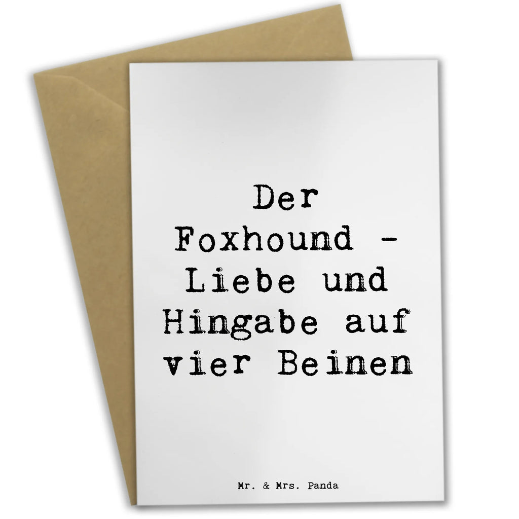 Grußkarte Spruch Liebevoller Foxhound Grußkarte, Klappkarte, Einladungskarte, Glückwunschkarte, Hochzeitskarte, Geburtstagskarte, Karte, Ansichtskarten, Hund, Hunderasse, Rassehund, Hundebesitzer, Geschenk, Tierfreund, Schenken, Welpe