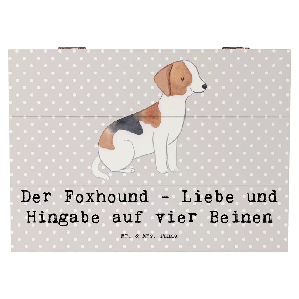 Holzkiste Liebevoller Foxhound Holzkiste, Kiste, Schatzkiste, Truhe, Schatulle, XXL, Erinnerungsbox, Erinnerungskiste, Dekokiste, Aufbewahrungsbox, Geschenkbox, Geschenkdose, Hund, Hunderasse, Rassehund, Hundebesitzer, Geschenk, Tierfreund, Schenken, Welpe