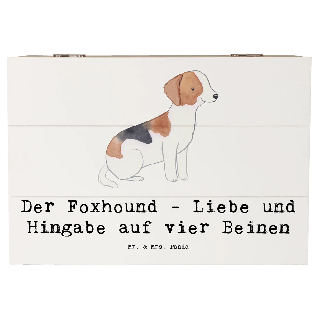 Holzkiste Liebevoller Foxhound Holzkiste, Kiste, Schatzkiste, Truhe, Schatulle, XXL, Erinnerungsbox, Erinnerungskiste, Dekokiste, Aufbewahrungsbox, Geschenkbox, Geschenkdose, Hund, Hunderasse, Rassehund, Hundebesitzer, Geschenk, Tierfreund, Schenken, Welpe