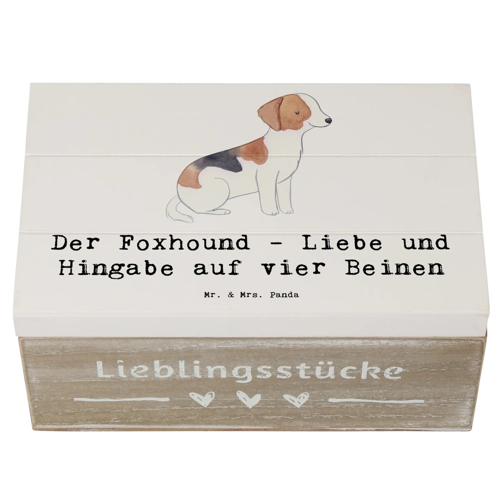 Holzkiste Liebevoller Foxhound Holzkiste, Kiste, Schatzkiste, Truhe, Schatulle, XXL, Erinnerungsbox, Erinnerungskiste, Dekokiste, Aufbewahrungsbox, Geschenkbox, Geschenkdose, Hund, Hunderasse, Rassehund, Hundebesitzer, Geschenk, Tierfreund, Schenken, Welpe