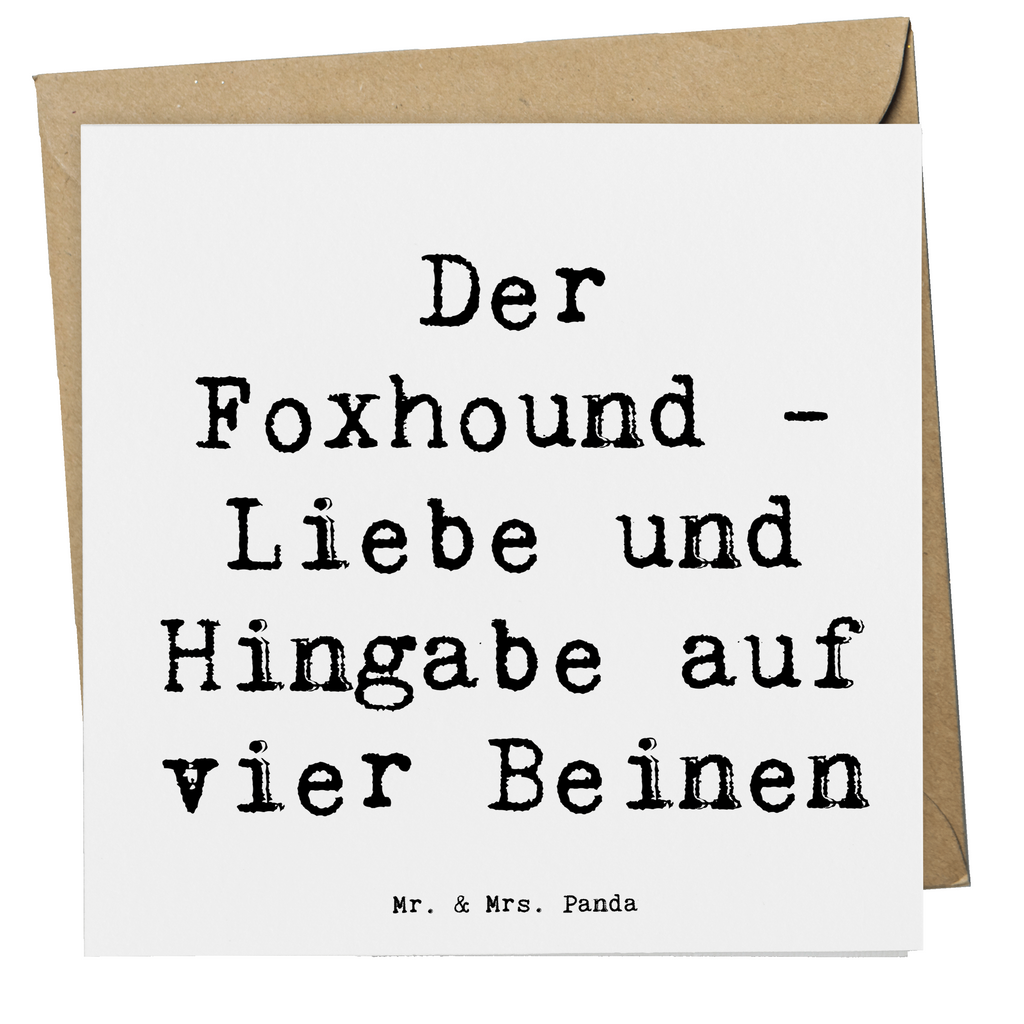 Deluxe Karte Spruch Liebevoller Foxhound Karte, Grußkarte, Klappkarte, Einladungskarte, Glückwunschkarte, Hochzeitskarte, Geburtstagskarte, Hochwertige Grußkarte, Hochwertige Klappkarte, Hund, Hunderasse, Rassehund, Hundebesitzer, Geschenk, Tierfreund, Schenken, Welpe