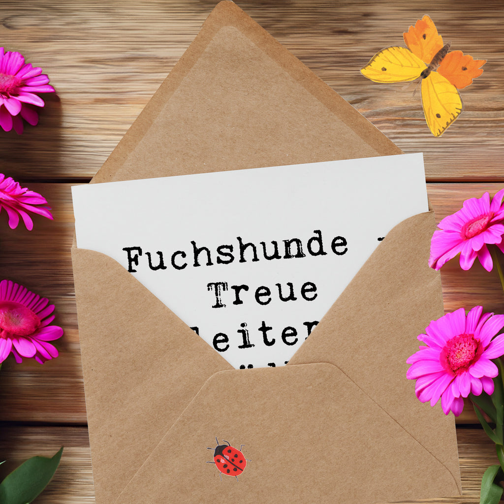 Deluxe Karte Spruch Fuchshunde Treue Karte, Grußkarte, Klappkarte, Einladungskarte, Glückwunschkarte, Hochzeitskarte, Geburtstagskarte, Hochwertige Grußkarte, Hochwertige Klappkarte, Hund, Hunderasse, Rassehund, Hundebesitzer, Geschenk, Tierfreund, Schenken, Welpe