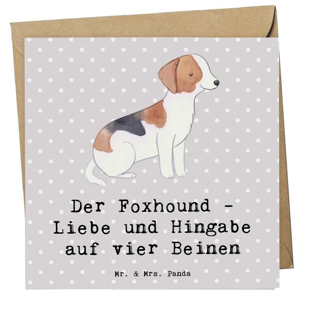 Deluxe Karte Liebevoller Foxhound Karte, Grußkarte, Klappkarte, Einladungskarte, Glückwunschkarte, Hochzeitskarte, Geburtstagskarte, Hochwertige Grußkarte, Hochwertige Klappkarte, Hund, Hunderasse, Rassehund, Hundebesitzer, Geschenk, Tierfreund, Schenken, Welpe