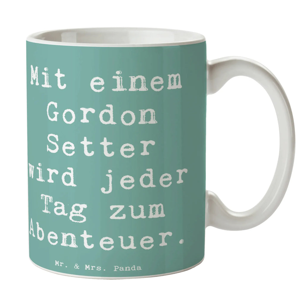 Tasse Spruch Gordon Setter Abenteuer Tasse, Kaffeetasse, Teetasse, Becher, Kaffeebecher, Teebecher, Keramiktasse, Porzellantasse, Büro Tasse, Geschenk Tasse, Tasse Sprüche, Tasse Motive, Kaffeetassen, Tasse bedrucken, Designer Tasse, Cappuccino Tassen, Schöne Teetassen, Hund, Hunderasse, Rassehund, Hundebesitzer, Geschenk, Tierfreund, Schenken, Welpe