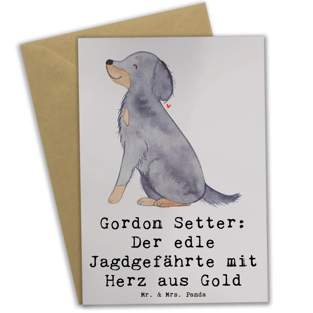 Grußkarte Gordon Setter Grußkarte, Klappkarte, Einladungskarte, Glückwunschkarte, Hochzeitskarte, Geburtstagskarte, Karte, Ansichtskarten, Hund, Hunderasse, Rassehund, Hundebesitzer, Geschenk, Tierfreund, Schenken, Welpe