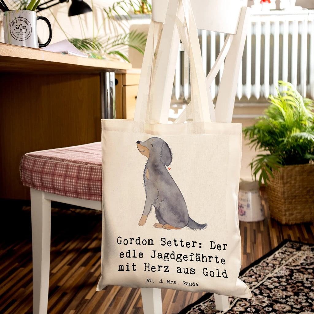 Tragetasche Gordon Setter Beuteltasche, Beutel, Einkaufstasche, Jutebeutel, Stoffbeutel, Tasche, Shopper, Umhängetasche, Strandtasche, Schultertasche, Stofftasche, Tragetasche, Badetasche, Jutetasche, Einkaufstüte, Laptoptasche, Hund, Hunderasse, Rassehund, Hundebesitzer, Geschenk, Tierfreund, Schenken, Welpe