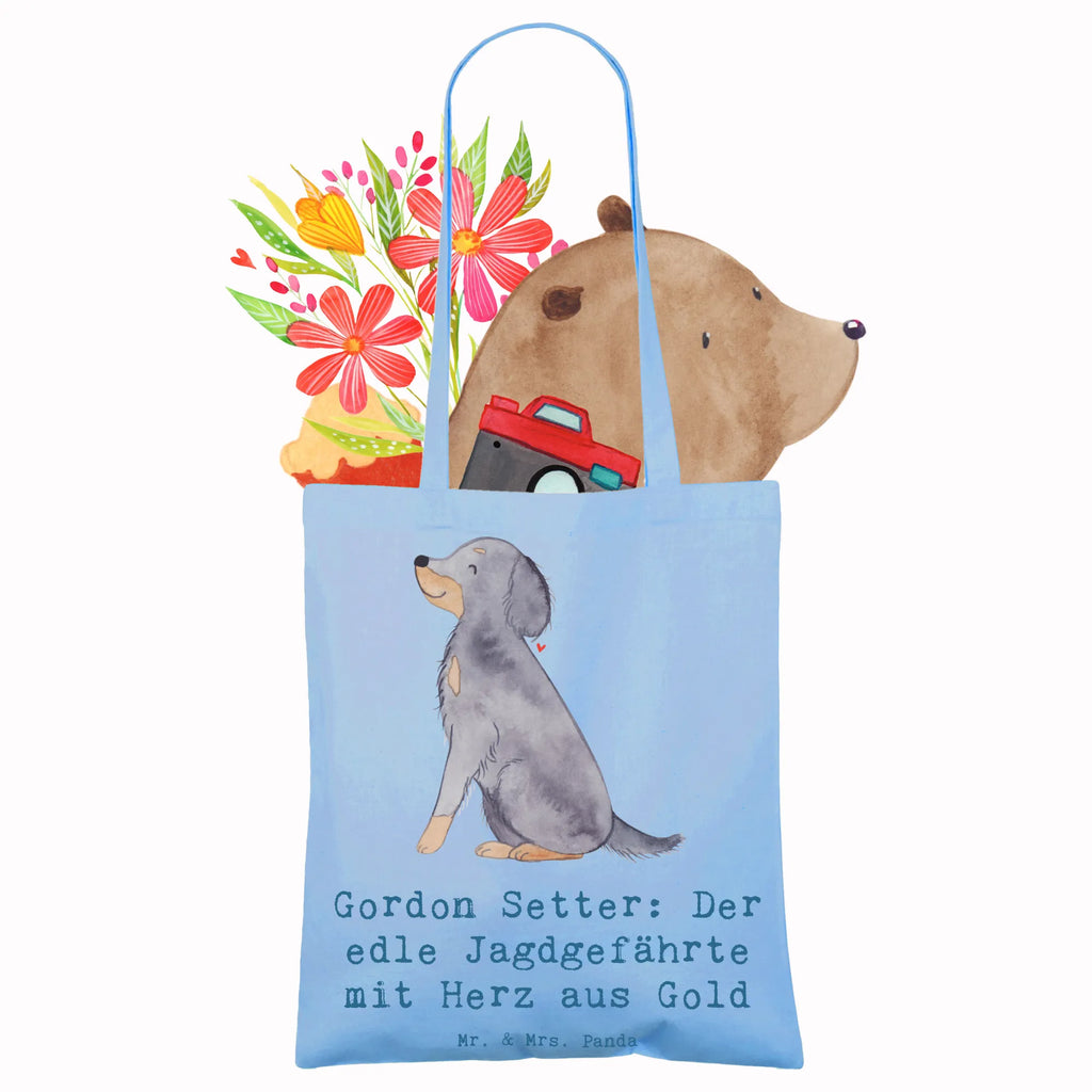 Tragetasche Gordon Setter Beuteltasche, Beutel, Einkaufstasche, Jutebeutel, Stoffbeutel, Tasche, Shopper, Umhängetasche, Strandtasche, Schultertasche, Stofftasche, Tragetasche, Badetasche, Jutetasche, Einkaufstüte, Laptoptasche, Hund, Hunderasse, Rassehund, Hundebesitzer, Geschenk, Tierfreund, Schenken, Welpe