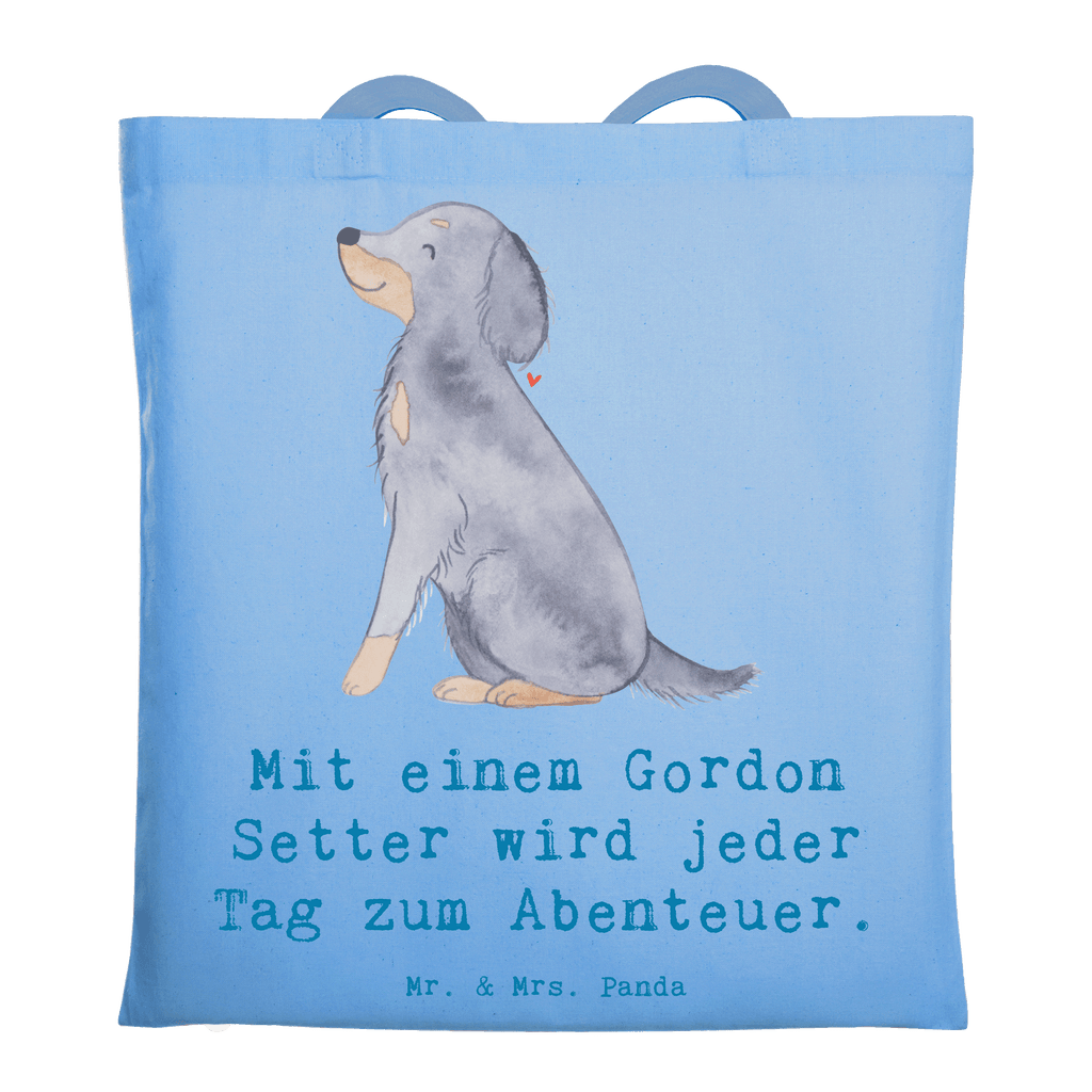 Tragetasche Gordon Setter Abenteuer Beuteltasche, Beutel, Einkaufstasche, Jutebeutel, Stoffbeutel, Tasche, Shopper, Umhängetasche, Strandtasche, Schultertasche, Stofftasche, Tragetasche, Badetasche, Jutetasche, Einkaufstüte, Laptoptasche, Hund, Hunderasse, Rassehund, Hundebesitzer, Geschenk, Tierfreund, Schenken, Welpe