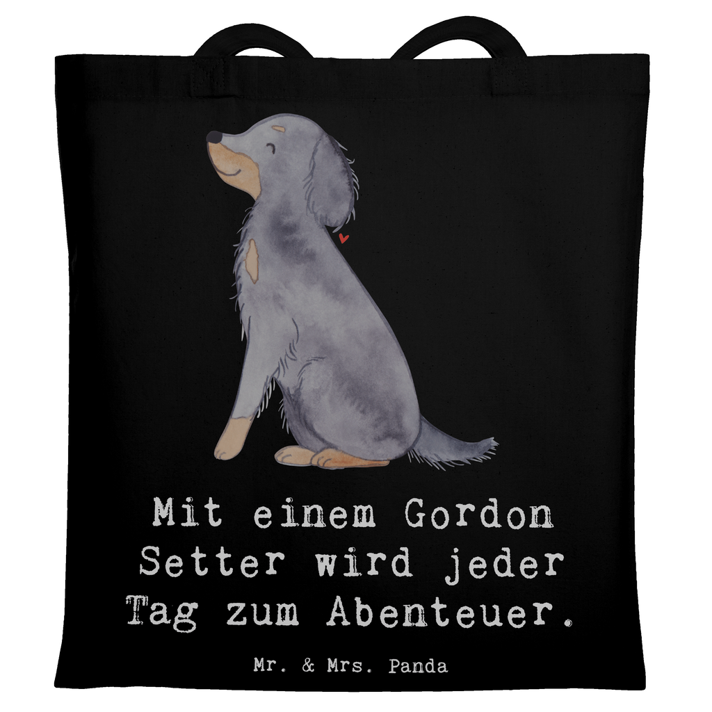 Tragetasche Gordon Setter Abenteuer Beuteltasche, Beutel, Einkaufstasche, Jutebeutel, Stoffbeutel, Tasche, Shopper, Umhängetasche, Strandtasche, Schultertasche, Stofftasche, Tragetasche, Badetasche, Jutetasche, Einkaufstüte, Laptoptasche, Hund, Hunderasse, Rassehund, Hundebesitzer, Geschenk, Tierfreund, Schenken, Welpe