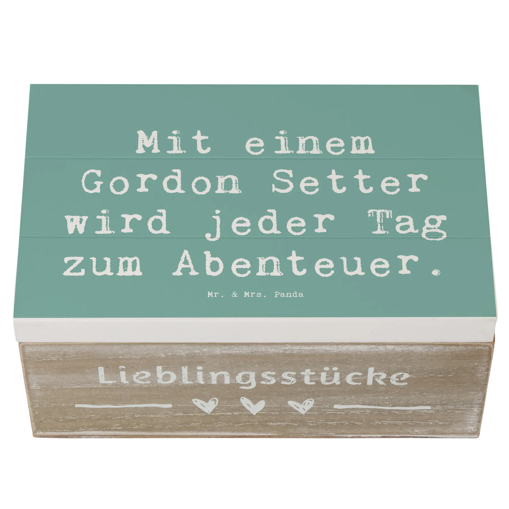 Holzkiste Spruch Gordon Setter Abenteuer Holzkiste, Kiste, Schatzkiste, Truhe, Schatulle, XXL, Erinnerungsbox, Erinnerungskiste, Dekokiste, Aufbewahrungsbox, Geschenkbox, Geschenkdose, Hund, Hunderasse, Rassehund, Hundebesitzer, Geschenk, Tierfreund, Schenken, Welpe