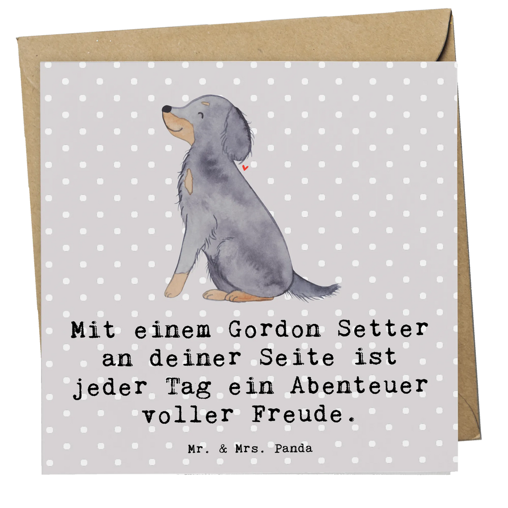 Deluxe Karte Gordon Setter Freude Karte, Grußkarte, Klappkarte, Einladungskarte, Glückwunschkarte, Hochzeitskarte, Geburtstagskarte, Hochwertige Grußkarte, Hochwertige Klappkarte, Hund, Hunderasse, Rassehund, Hundebesitzer, Geschenk, Tierfreund, Schenken, Welpe