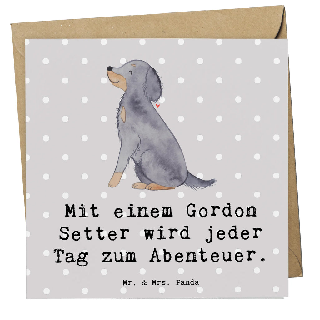 Deluxe Karte Gordon Setter Abenteuer Karte, Grußkarte, Klappkarte, Einladungskarte, Glückwunschkarte, Hochzeitskarte, Geburtstagskarte, Hochwertige Grußkarte, Hochwertige Klappkarte, Hund, Hunderasse, Rassehund, Hundebesitzer, Geschenk, Tierfreund, Schenken, Welpe