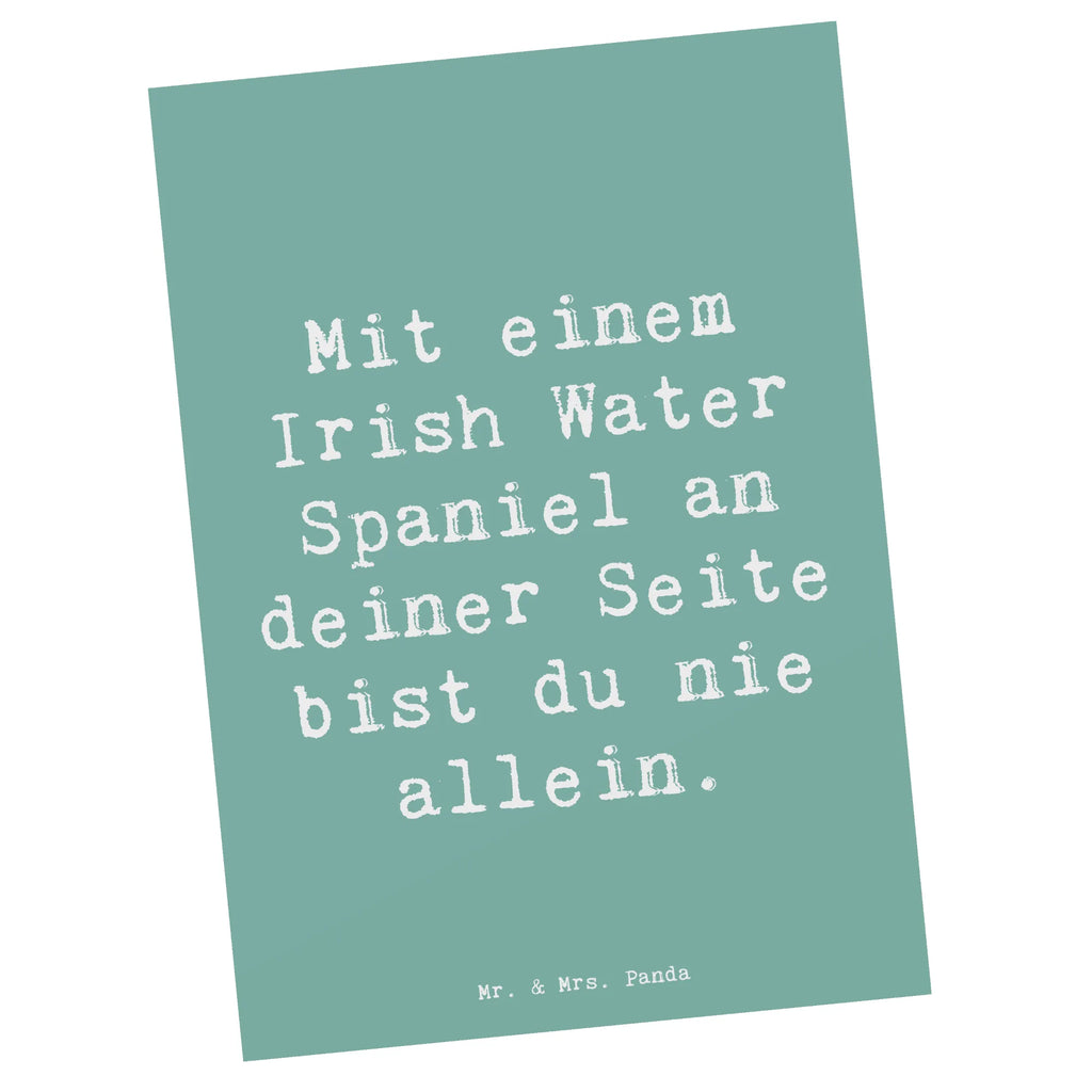 Postkarte Spruch Irish Water Spaniel Begleiter Postkarte, Karte, Geschenkkarte, Grußkarte, Einladung, Ansichtskarte, Geburtstagskarte, Einladungskarte, Dankeskarte, Ansichtskarten, Einladung Geburtstag, Einladungskarten Geburtstag, Hund, Hunderasse, Rassehund, Hundebesitzer, Geschenk, Tierfreund, Schenken, Welpe