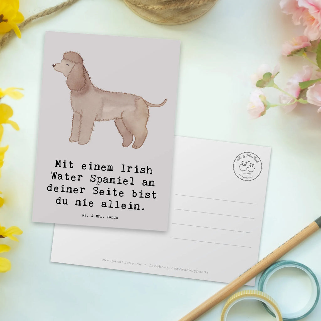 Postkarte Irish Water Spaniel Begleiter Postkarte, Karte, Geschenkkarte, Grußkarte, Einladung, Ansichtskarte, Geburtstagskarte, Einladungskarte, Dankeskarte, Ansichtskarten, Einladung Geburtstag, Einladungskarten Geburtstag, Hund, Hunderasse, Rassehund, Hundebesitzer, Geschenk, Tierfreund, Schenken, Welpe