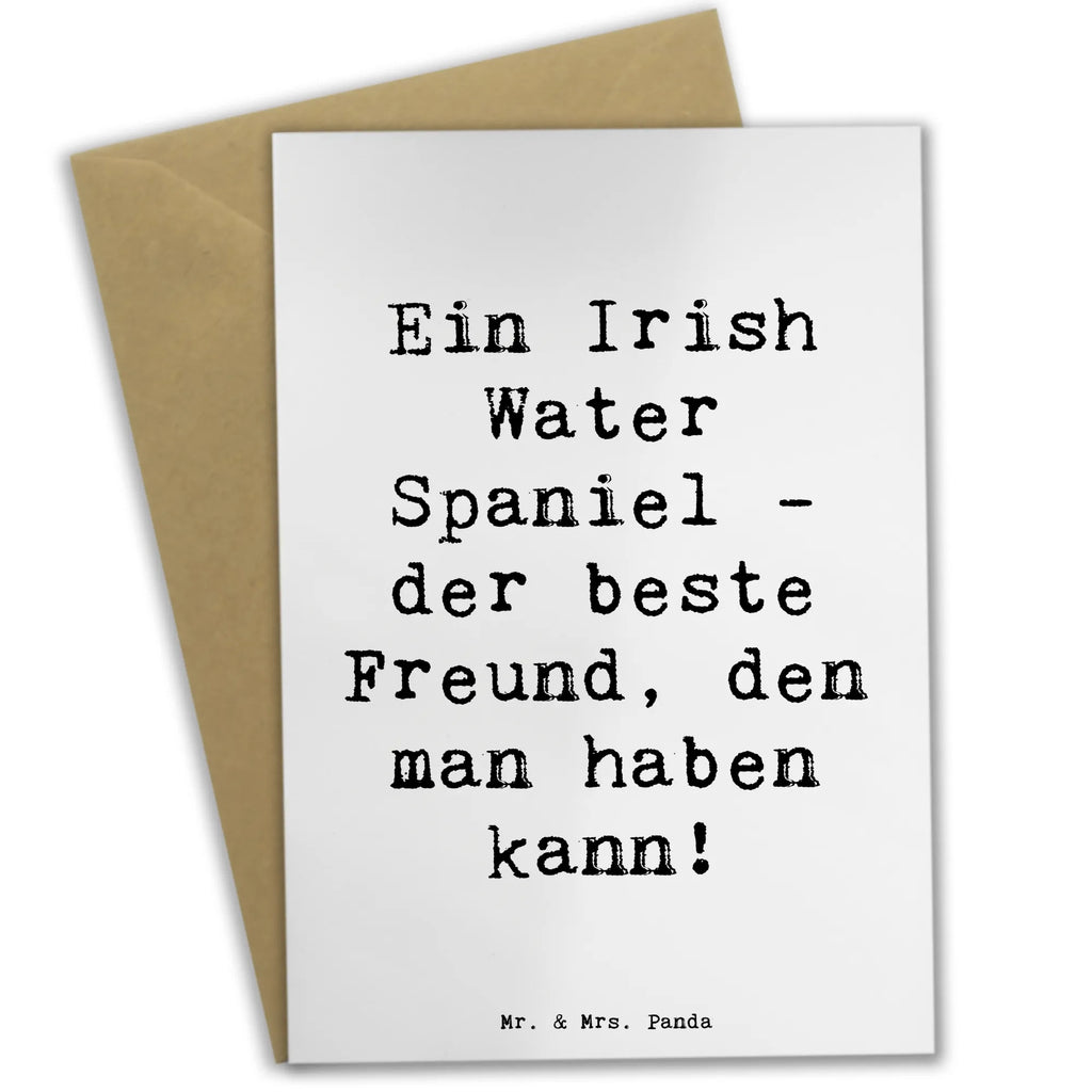 Grußkarte Spruch Irish Water Spaniel Freund Grußkarte, Klappkarte, Einladungskarte, Glückwunschkarte, Hochzeitskarte, Geburtstagskarte, Karte, Ansichtskarten, Hund, Hunderasse, Rassehund, Hundebesitzer, Geschenk, Tierfreund, Schenken, Welpe