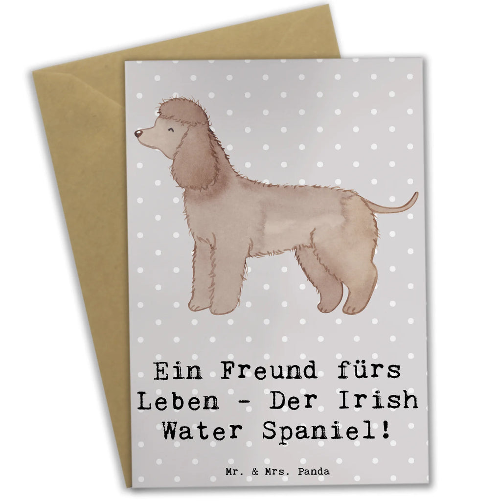 Grußkarte Irish Water Spaniel Freund Grußkarte, Klappkarte, Einladungskarte, Glückwunschkarte, Hochzeitskarte, Geburtstagskarte, Karte, Ansichtskarten, Hund, Hunderasse, Rassehund, Hundebesitzer, Geschenk, Tierfreund, Schenken, Welpe