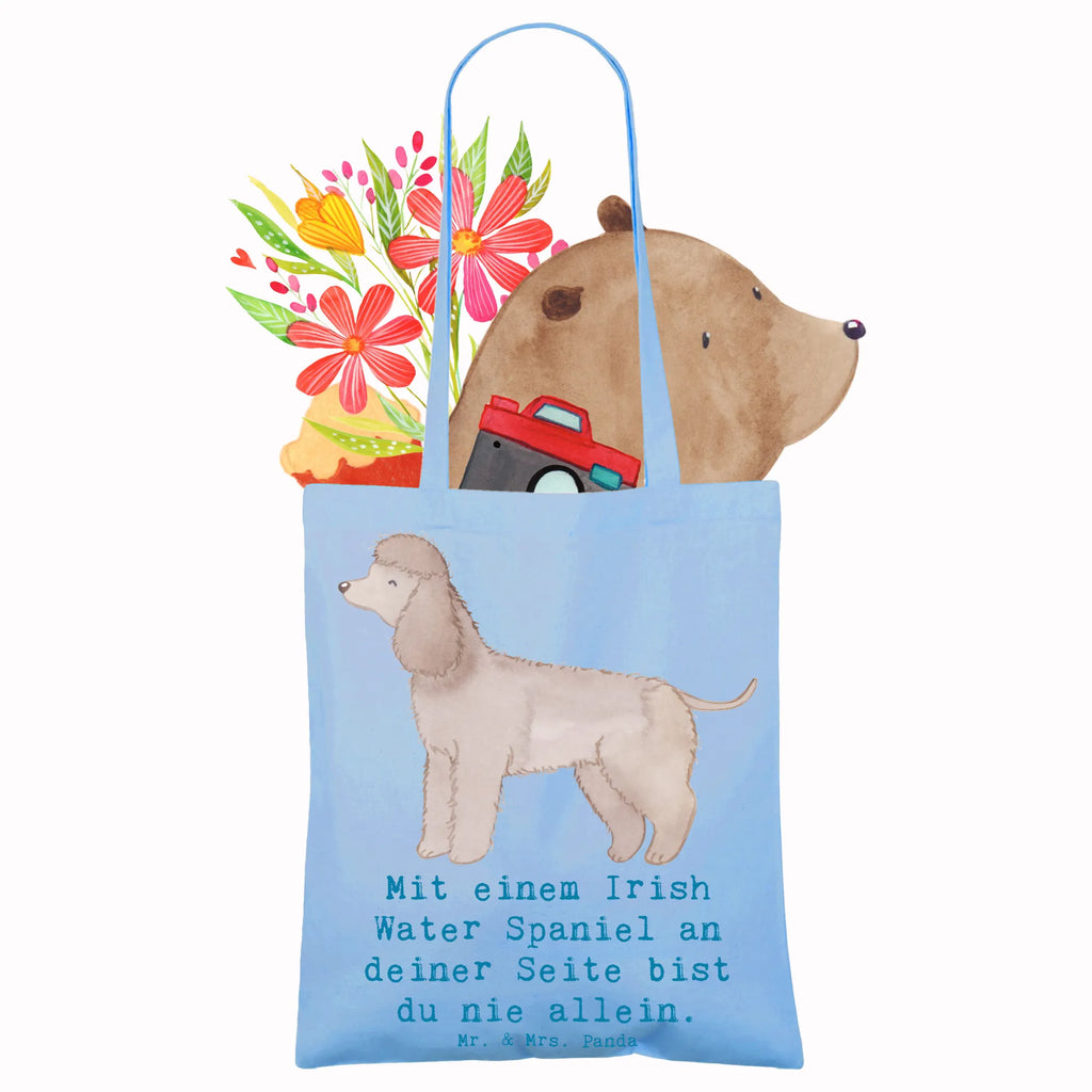 Tragetasche Irish Water Spaniel Begleiter Beuteltasche, Beutel, Einkaufstasche, Jutebeutel, Stoffbeutel, Tasche, Shopper, Umhängetasche, Strandtasche, Schultertasche, Stofftasche, Tragetasche, Badetasche, Jutetasche, Einkaufstüte, Laptoptasche, Hund, Hunderasse, Rassehund, Hundebesitzer, Geschenk, Tierfreund, Schenken, Welpe