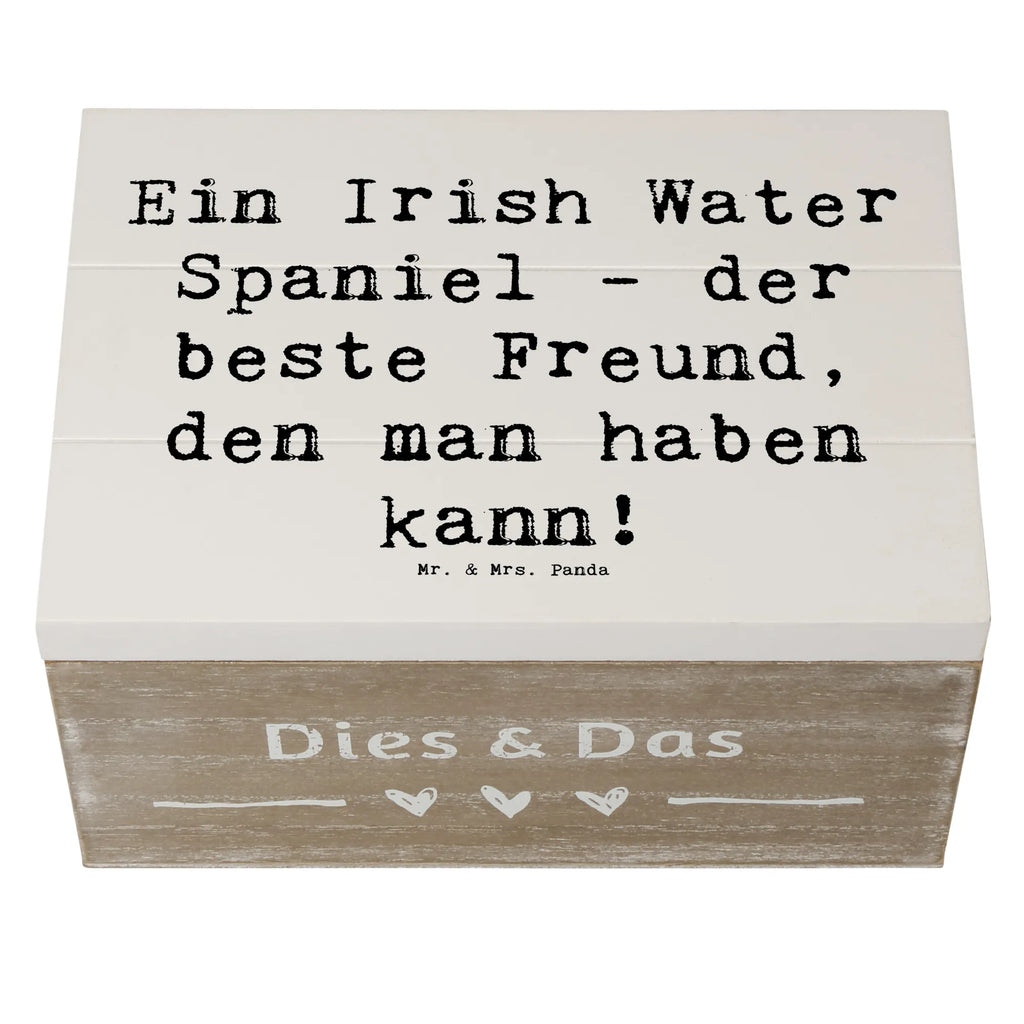 Holzkiste Spruch Irish Water Spaniel Freund Holzkiste, Kiste, Schatzkiste, Truhe, Schatulle, XXL, Erinnerungsbox, Erinnerungskiste, Dekokiste, Aufbewahrungsbox, Geschenkbox, Geschenkdose, Hund, Hunderasse, Rassehund, Hundebesitzer, Geschenk, Tierfreund, Schenken, Welpe