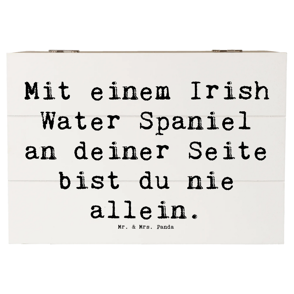 Holzkiste Spruch Irish Water Spaniel Begleiter Holzkiste, Kiste, Schatzkiste, Truhe, Schatulle, XXL, Erinnerungsbox, Erinnerungskiste, Dekokiste, Aufbewahrungsbox, Geschenkbox, Geschenkdose, Hund, Hunderasse, Rassehund, Hundebesitzer, Geschenk, Tierfreund, Schenken, Welpe