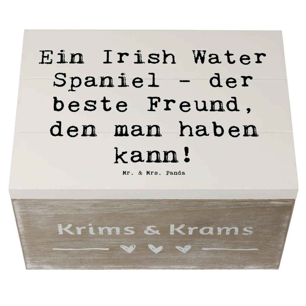 Holzkiste Spruch Irish Water Spaniel Freund Holzkiste, Kiste, Schatzkiste, Truhe, Schatulle, XXL, Erinnerungsbox, Erinnerungskiste, Dekokiste, Aufbewahrungsbox, Geschenkbox, Geschenkdose, Hund, Hunderasse, Rassehund, Hundebesitzer, Geschenk, Tierfreund, Schenken, Welpe