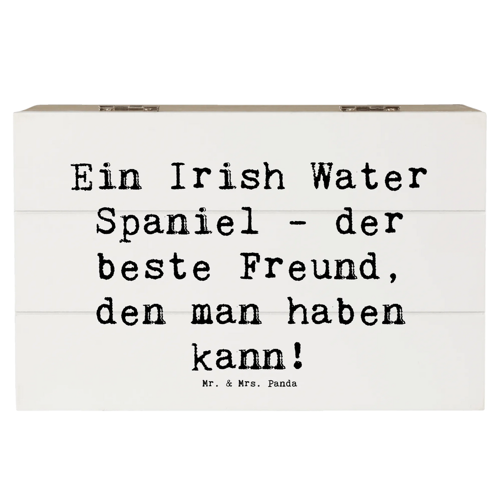 Holzkiste Spruch Irish Water Spaniel Freund Holzkiste, Kiste, Schatzkiste, Truhe, Schatulle, XXL, Erinnerungsbox, Erinnerungskiste, Dekokiste, Aufbewahrungsbox, Geschenkbox, Geschenkdose, Hund, Hunderasse, Rassehund, Hundebesitzer, Geschenk, Tierfreund, Schenken, Welpe