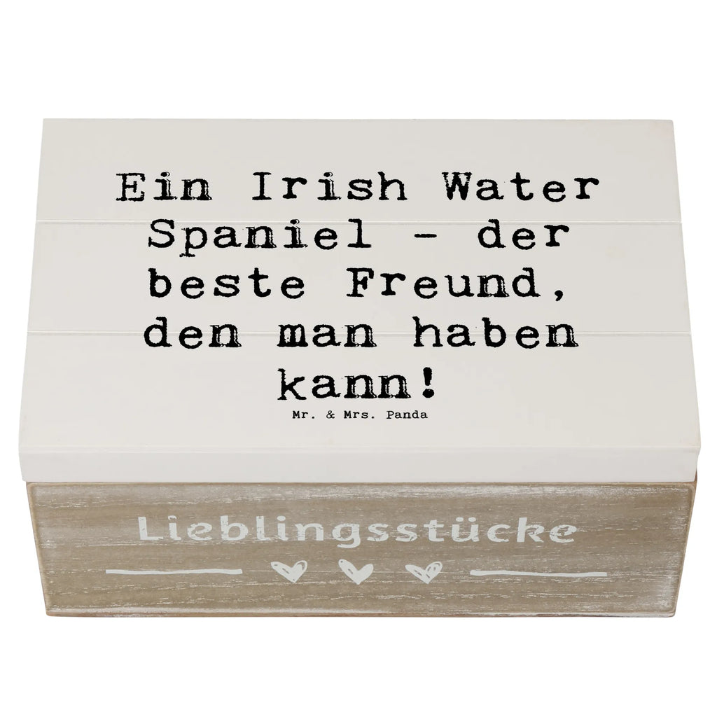 Holzkiste Spruch Irish Water Spaniel Freund Holzkiste, Kiste, Schatzkiste, Truhe, Schatulle, XXL, Erinnerungsbox, Erinnerungskiste, Dekokiste, Aufbewahrungsbox, Geschenkbox, Geschenkdose, Hund, Hunderasse, Rassehund, Hundebesitzer, Geschenk, Tierfreund, Schenken, Welpe