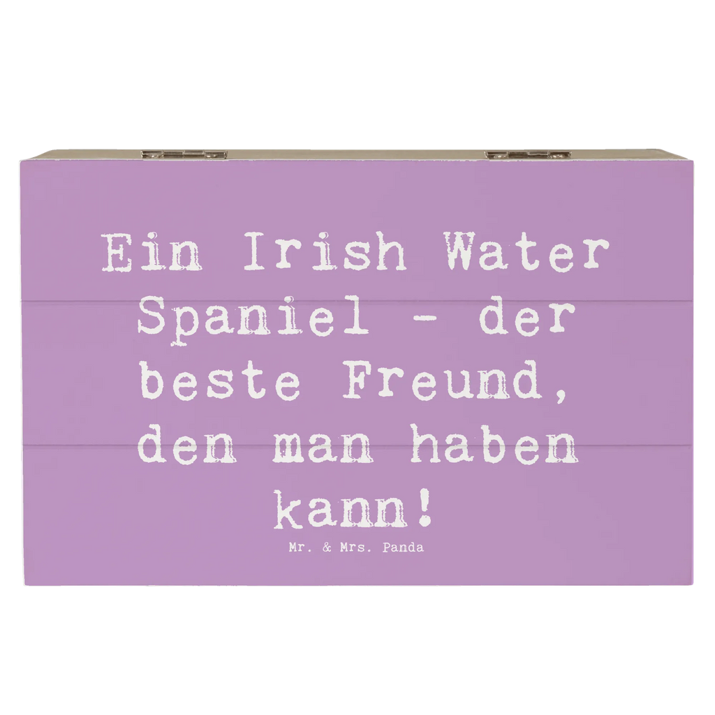 Holzkiste Spruch Irish Water Spaniel Freund Holzkiste, Kiste, Schatzkiste, Truhe, Schatulle, XXL, Erinnerungsbox, Erinnerungskiste, Dekokiste, Aufbewahrungsbox, Geschenkbox, Geschenkdose, Hund, Hunderasse, Rassehund, Hundebesitzer, Geschenk, Tierfreund, Schenken, Welpe