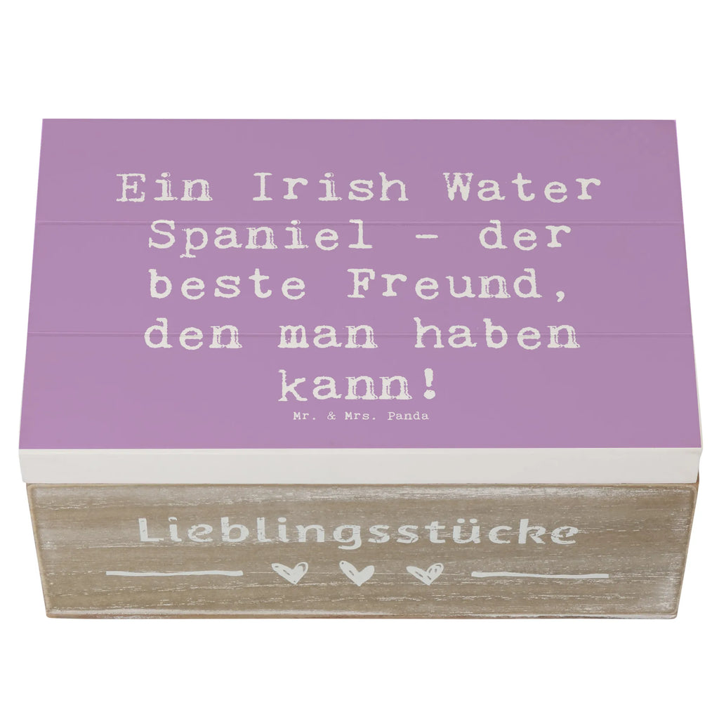 Holzkiste Spruch Irish Water Spaniel Freund Holzkiste, Kiste, Schatzkiste, Truhe, Schatulle, XXL, Erinnerungsbox, Erinnerungskiste, Dekokiste, Aufbewahrungsbox, Geschenkbox, Geschenkdose, Hund, Hunderasse, Rassehund, Hundebesitzer, Geschenk, Tierfreund, Schenken, Welpe