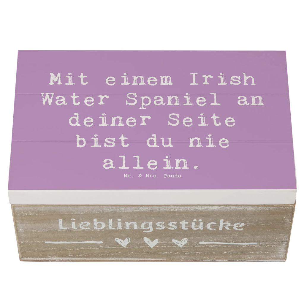 Holzkiste Spruch Irish Water Spaniel Begleiter Holzkiste, Kiste, Schatzkiste, Truhe, Schatulle, XXL, Erinnerungsbox, Erinnerungskiste, Dekokiste, Aufbewahrungsbox, Geschenkbox, Geschenkdose, Hund, Hunderasse, Rassehund, Hundebesitzer, Geschenk, Tierfreund, Schenken, Welpe