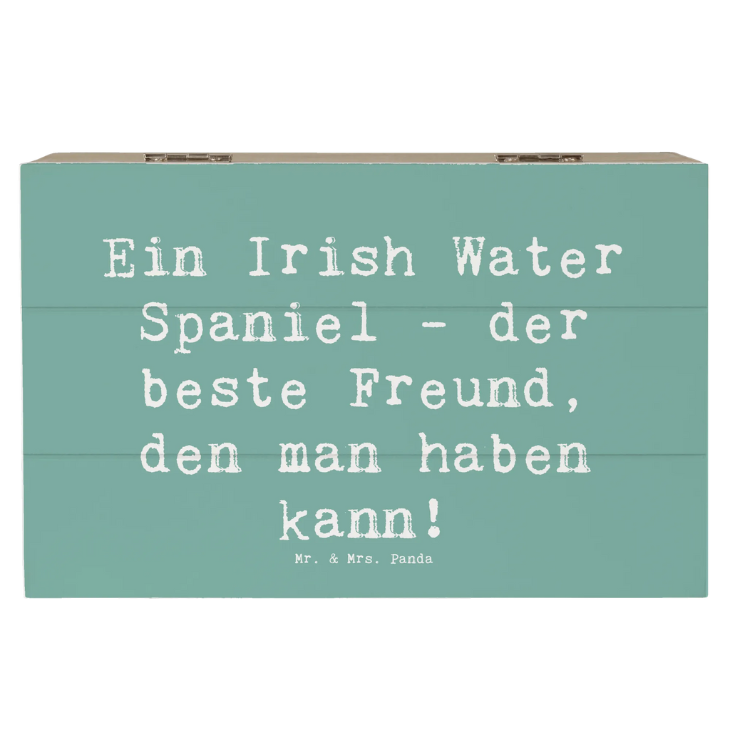 Holzkiste Spruch Irish Water Spaniel Freund Holzkiste, Kiste, Schatzkiste, Truhe, Schatulle, XXL, Erinnerungsbox, Erinnerungskiste, Dekokiste, Aufbewahrungsbox, Geschenkbox, Geschenkdose, Hund, Hunderasse, Rassehund, Hundebesitzer, Geschenk, Tierfreund, Schenken, Welpe